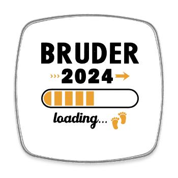 Bruder 2024 Laden Zukunft Großer Bruder 2024 - Viereckiger Kühlschrankmagnet - Weiß - Vorne