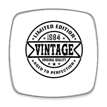 Original 1984 40th Anniversary Vintage Geschenk - Viereckiger Kühlschrankmagnet - Weiß - Vorne