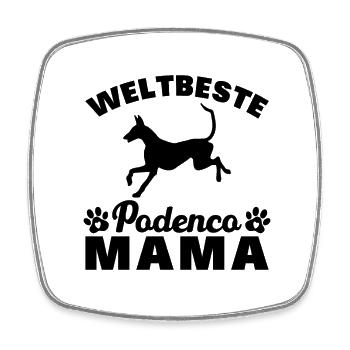 Beste Podenco Mama spanischer Windhund - Viereckiger Kühlschrankmagnet - Weiß - Vorne