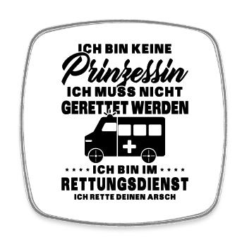 Frauensanitäterin Sanitäterin - Viereckiger Kühlschrankmagnet - Weiß - Vorne