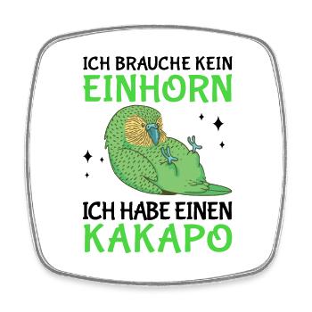 Ich habe einen Kakapo Neuseeland Papagei - Viereckiger Kühlschrankmagnet - Weiß - Vorne