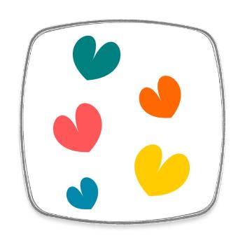 NOËL. ANNEE. ANNIVERSAIRE. RETRAITE. FÊTE. COEUR. - Magnet carré - blanc - Devant