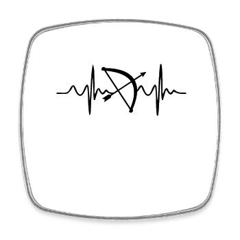 Archery Heart Rate - Square fridge magnet - white - Front