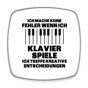 Pianisten Witz Geschenk für Klavier Spieler - Viereckiger Kühlschrankmagnet - Weiß - Vorne