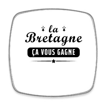 La bretagne ça vous gane pour Breton - Magnet carré - blanc - Devant