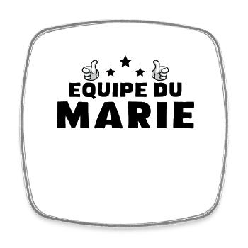Équipe Du Marie Citation De Fête De Célibataire - Magnet carré - blanc - Devant