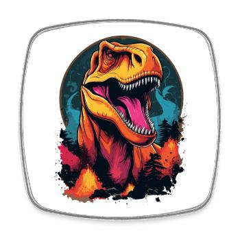 Tyrannosaurus Rex - Viereckiger Kühlschrankmagnet - Weiß - Vorne