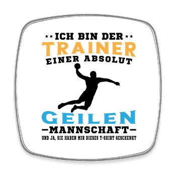 Mannschaft Handballspieler Beachhandball Ballsport - Viereckiger Kühlschrankmagnet - Weiß - Vorne