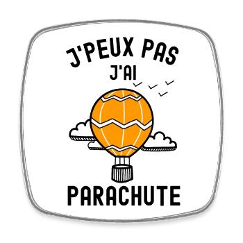 Orbe Orange Zigzag Géométrique - Magnet carré - blanc - Devant