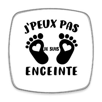 Cadeau Drôle Future Maman Annonce Grossesse - Magnet carré - blanc - Devant