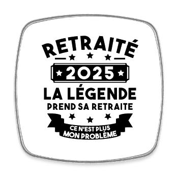 Retraité 2025 Pour Homme Femme Départ Retraite - Magnet carré - blanc - Devant