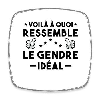 Voilà à quoi ressemble le gendre idéal - Magnet carré - blanc - Devant