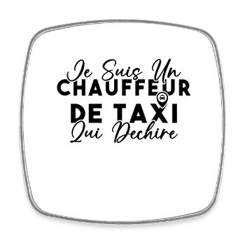 Drôle Cadeau Humour Chauffeur de taxi - Magnet carré - blanc - Devant