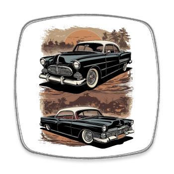 Classic Cars 1950 - Square fridge magnet - white - Front