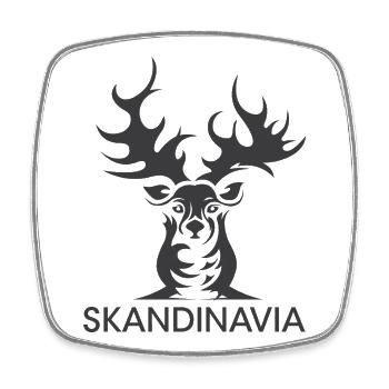 scandinavia wild rentier schweden norwegen symbol - Viereckiger Kühlschrankmagnet - Weiß - Vorne
