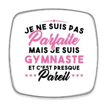 Cadeau gymnastique par parfaite mais Gymnaste - Magnet carré - blanc - Devant