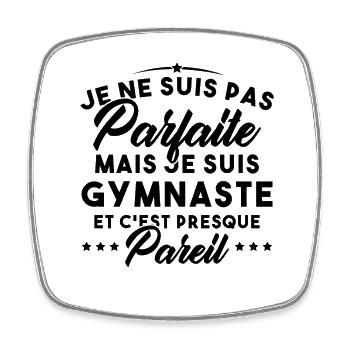 Cadeau gymnastique par parfaite mais Gymnaste - Magnet carré - blanc - Devant