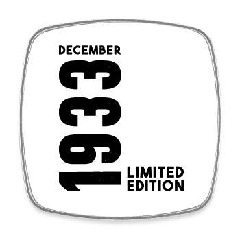 Anniversaire homme femme I Décembre 1933 - Magnet carré - blanc - Devant