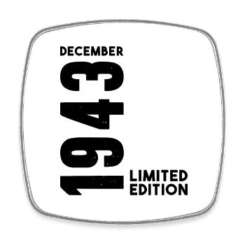 Anniversaire homme femme I Décembre 1943 - Magnet carré - blanc - Devant