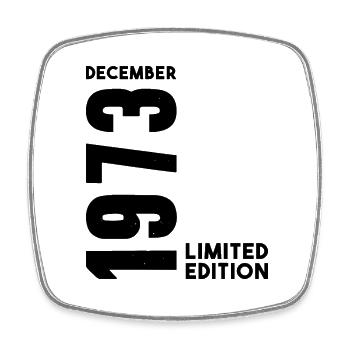 Anniversaire homme femme I Décembre 1973 - Magnet carré - blanc - Devant