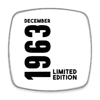 Anniversaire homme femme I Décembre 1963 - Magnet carré - blanc - Devant