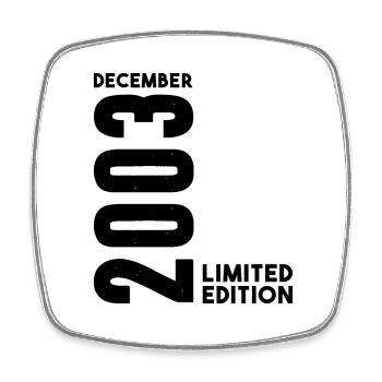 Anniversaire homme femme I Décembre 2003 - Magnet carré - blanc - Devant