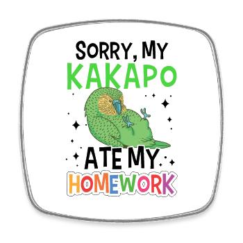 Kakapo hat gefressen Neuseeland Papagei - Viereckiger Kühlschrankmagnet - Weiß - Vorne