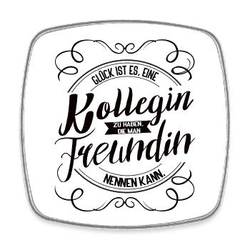 Glück ist eine Kollegin wie dich zu haben - Viereckiger Kühlschrankmagnet - Weiß - Vorne