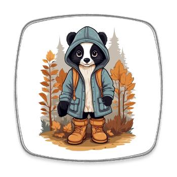 Cute Skunk - Square fridge magnet - white - Front