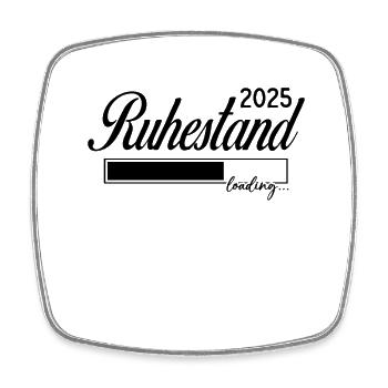Ruhestand 2025 loading - Viereckiger Kühlschrankmagnet - Weiß - Vorne