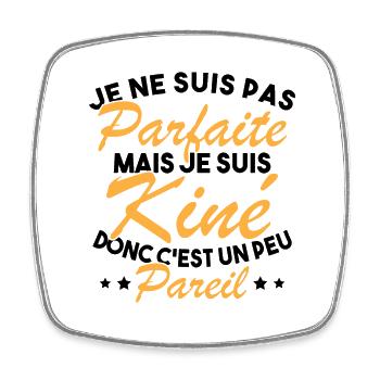 Kinésithérapeute Humour Kinésithérapie Kiné - Magnet carré - blanc - Devant