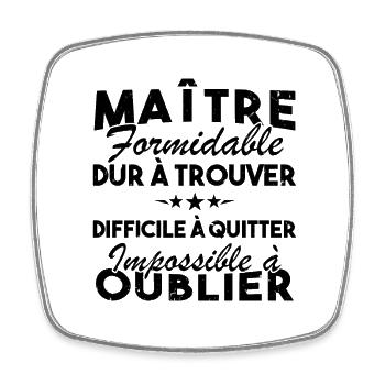 Maître formidable, Cadeau Maître école - Magnet carré - blanc - Devant