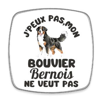 bouvier bernois chien mignon 2 - Magnet carré - blanc - Devant