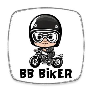 Baby Biker, Baby Biker, Baby Biker - Viereckiger Kühlschrankmagnet - Weiß - Vorne