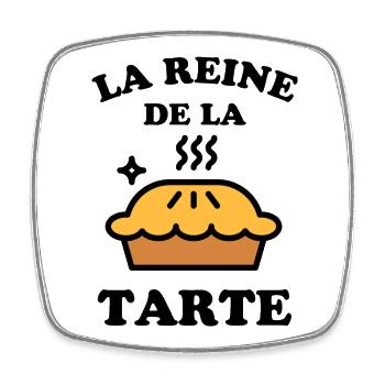 La reine de la tarte 1 - Magnet carré - blanc - Devant