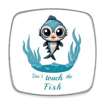 Poisson sucré - Magnet carré - blanc - Devant