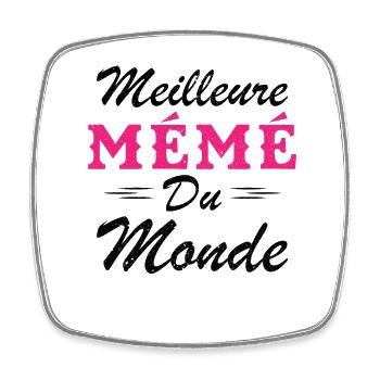 Cadeau Mémé Meilleure Mémé du Monde - Magnet carré - blanc - Devant