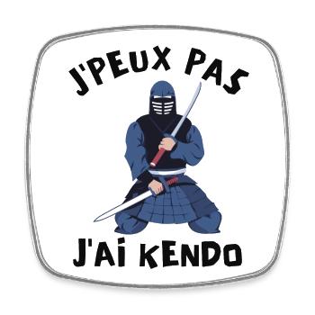 kendo, art martial, club de kendo - Magnet carré - blanc - Devant
