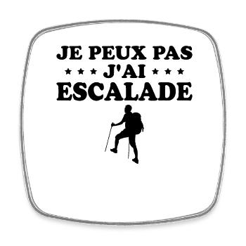 J'peux pas j'ai escalade - Magnet carré - blanc - Devant