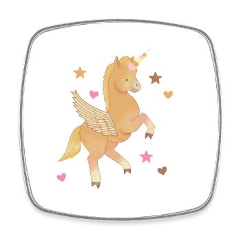 Einhorn, Pferd, Pony, Pegasus - Viereckiger Kühlschrankmagnet - Weiß - Vorne