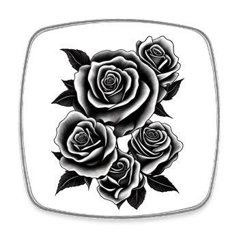 Roses Rose Bouquet Blossoms Rose Blossom Bouquet - Square fridge magnet - white - Front