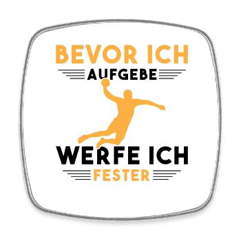 Handball Kinder Geschenke Handballer Zubehör - Viereckiger Kühlschrankmagnet - Weiß - Vorne