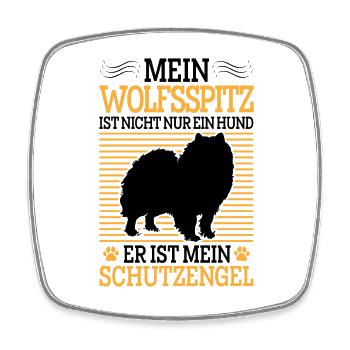 Wolfsspitz Habe einen Deutscher Wolfsspitz - Viereckiger Kühlschrankmagnet - Weiß - Vorne