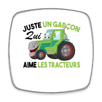 Juste Un Garçon Qui Aime Les Tracteurs Agriculteur - Magnet carré - blanc - Devant