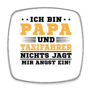 Dad and taxi driver - Square fridge magnet - white - Front