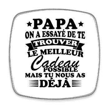Dad Father's Day Gift World's Best Dad - Square fridge magnet - white - Front