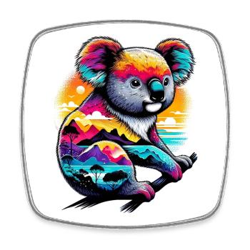 Koala - Viereckiger Kühlschrankmagnet - Weiß - Vorne