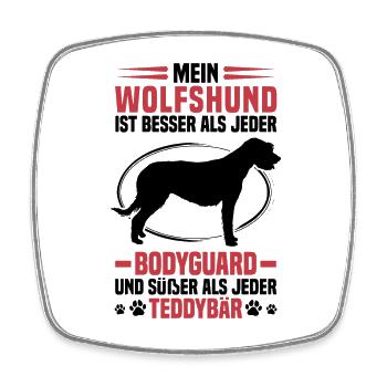 Irish Wolfhound is better greyhound - Square fridge magnet - white - Front