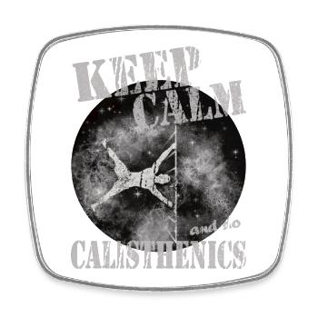 Keep Calm – Calisthenics Design - Square fridge magnet - white - Front