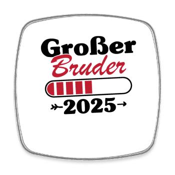 Großer Bruder Loading 2025 - Viereckiger Kühlschrankmagnet - Weiß - Vorne
